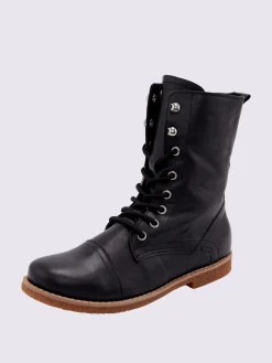 Bottines à lacets cuir nappa de vache