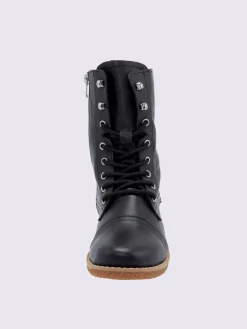Bottines à lacets cuir nappa de vache