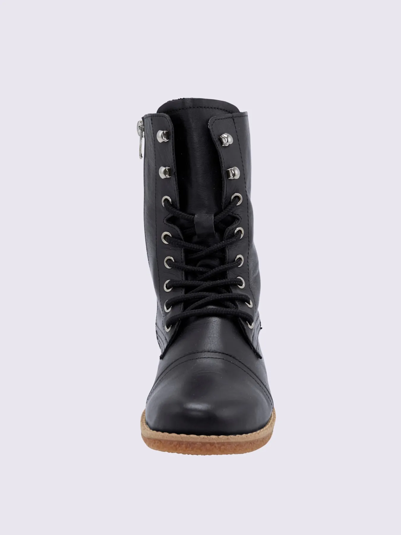 Bottines à lacets cuir nappa de vache