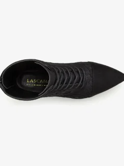 Bottines à lacets détails en dentelle tendance