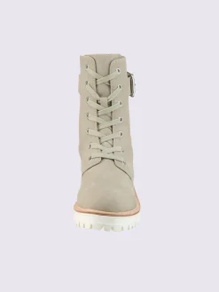 Bottines à lacets matière synthétique