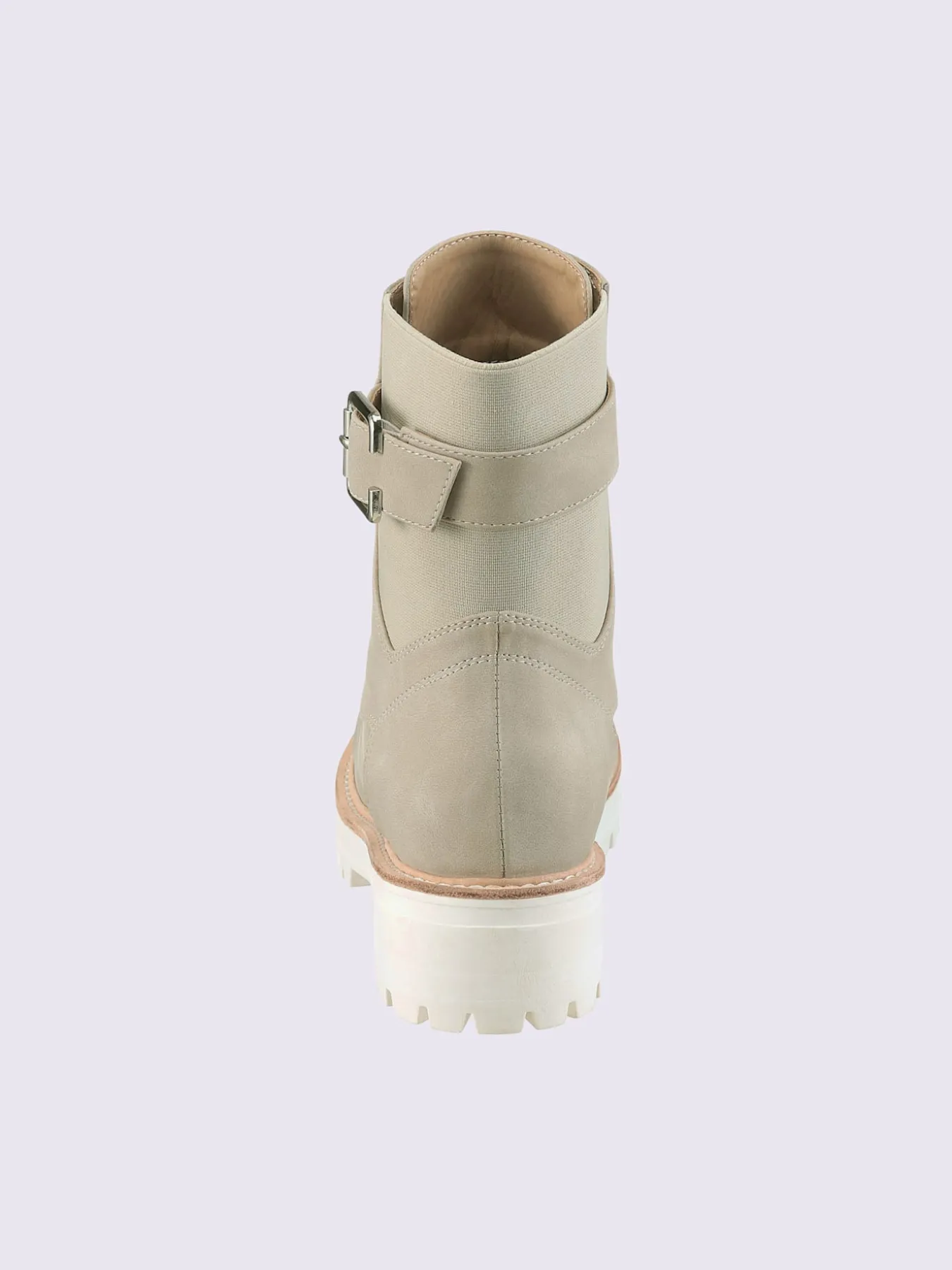 Bottines à lacets matière synthétique
