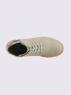 Bottines à lacets matière synthétique