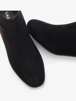 Bottines au motif floral en synthétique velours doux