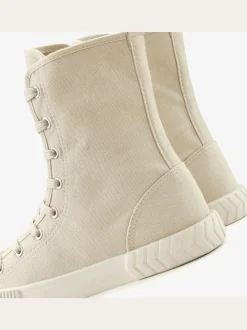 Bottines chaussures en textile, chaussures en tissu avec laçage tendance