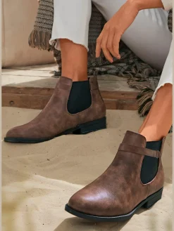 Bottines chelsea empiècement extensible sur le côté pour faciliter l'enfilage