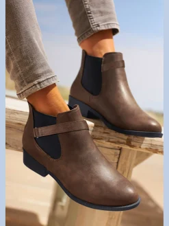 Bottines chelsea empiècement extensible sur le côté pour faciliter l'enfilage