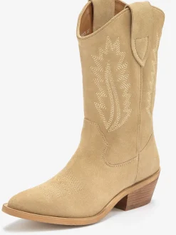 Bottines cowboy bottines d'été en cuir de qualité