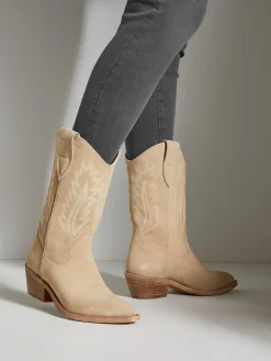 Bottines cowboy bottines d'été en cuir de qualité