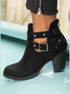 Bottines cowboy boucle décorative tendance
