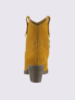 Bottines cuir velours de vache.