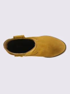 Bottines cuir velours de vache.