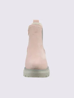 Bottines cuir velours de vache.