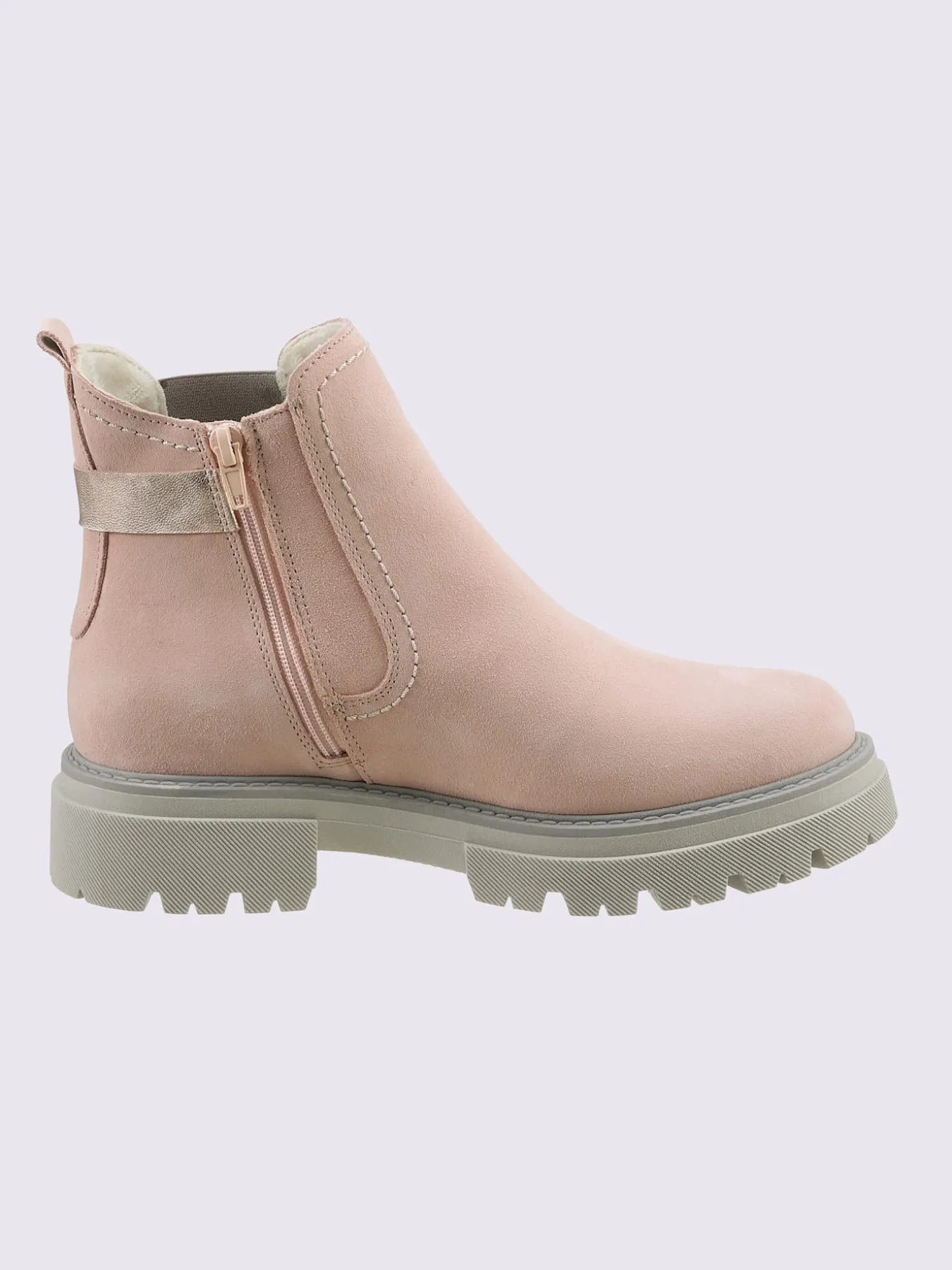 Bottines cuir velours de vache.