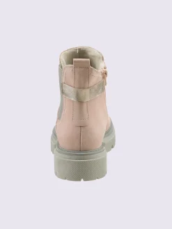Bottines cuir velours de vache.