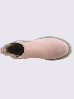 Bottines cuir velours de vache.