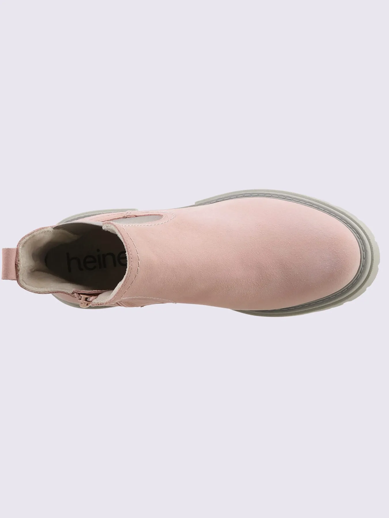 Bottines cuir velours de vache.