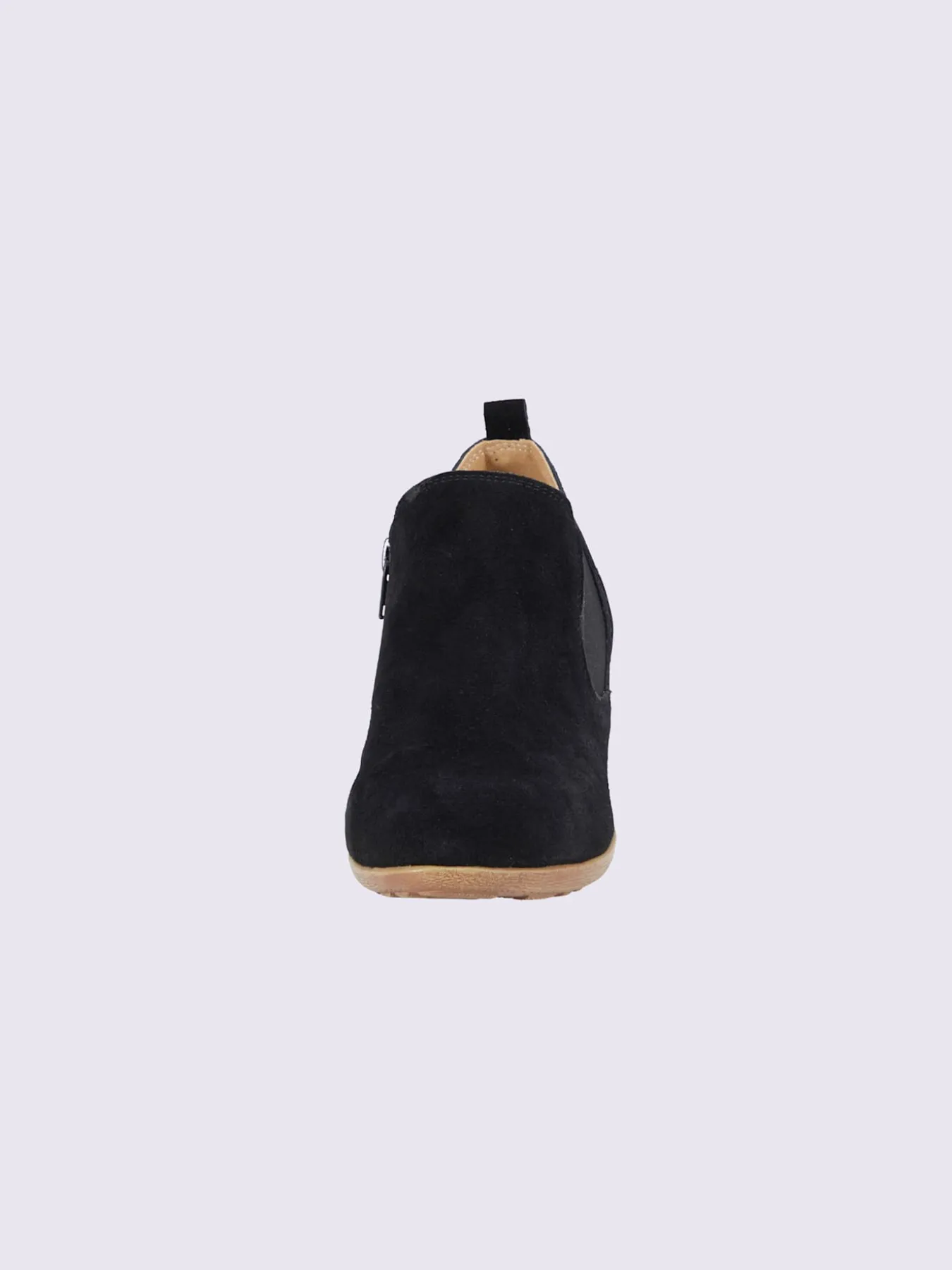 Bottines cuir velours de vache.