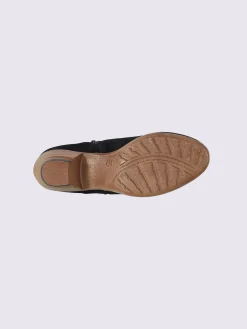 Bottines cuir velours de vache.