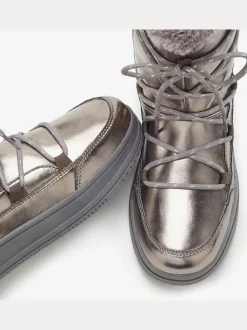 Bottines d'hiver avec doublure chaude confortable et effet métallisé