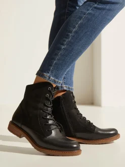 Bottines en cuir doux