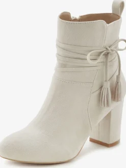 Bottines liens à nouer raffinés et laçage