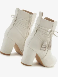 Bottines liens à nouer raffinés et laçage