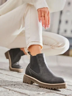 Bottines matière synthétique