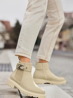 Bottines matière synthétique