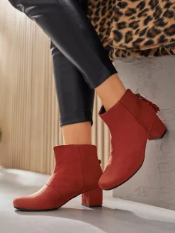Bottines textile doux en synthétique velours