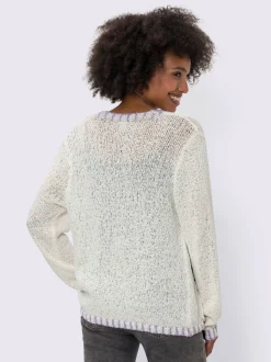 Cardigan détails contrastés