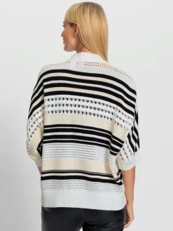 Cardigan motif ajouré transparent discret