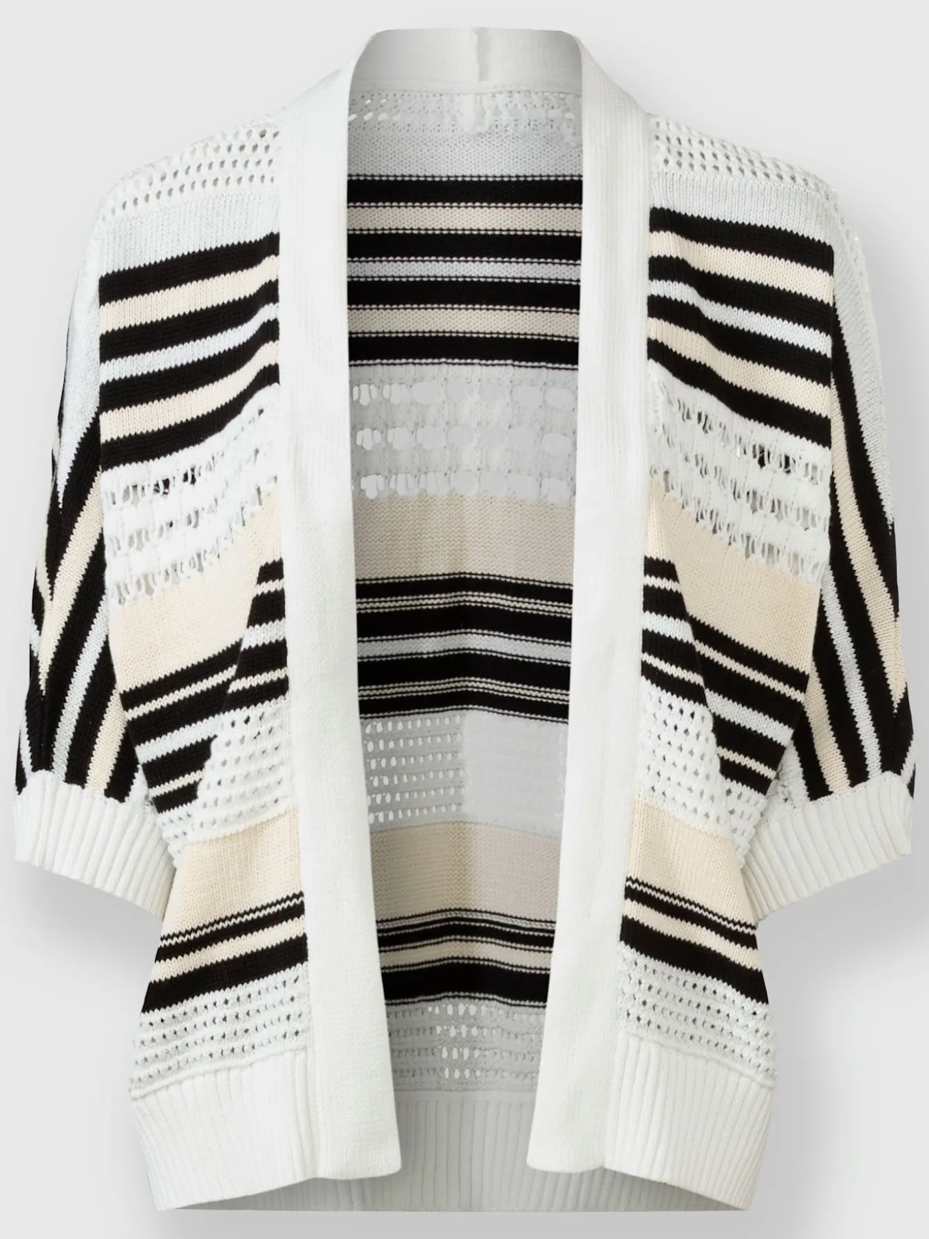 Cardigan motif ajouré transparent discret
