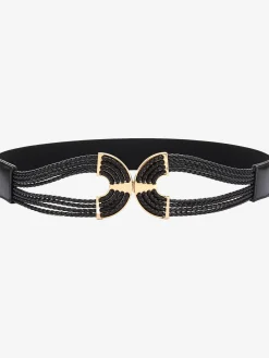 Ceinture avec boucle décorative à crochets avec détails couleur or
