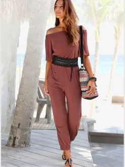 Ceinture avec broderie et dentelle tendance