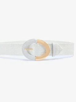 Ceinture élastique avec boucle décorative et détails dorés