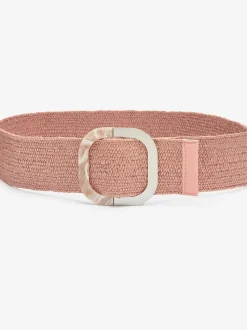 Ceinture élastique avec boucle décorative et détails argentés