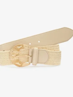 Ceinture élastique avec boucle décorative et détails dorés