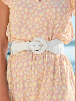 Ceinture élastique avec boucle ton sur ton
