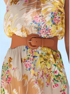 Ceinture élastique avec boucle ton sur ton