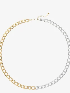 Chaîne à maillons collier bicolore