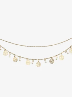Chaîne de cheville à deux rangées avec petits pendentifs
