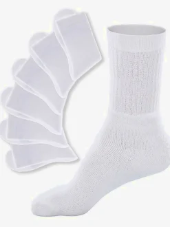 Chaussettes de tennis chaussettes de sport unies avec tige côtelée