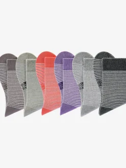 Chaussettes pour femme au design rayé tendance