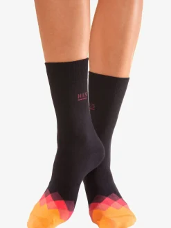 Chaussettes socquettes avec pointe joliment colorée