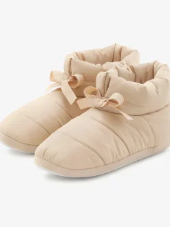 Chaussons bottines moelleuses avec lien à nouer réglable