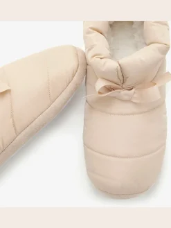 Chaussons bottines moelleuses avec lien à nouer réglable