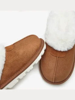 Chaussons très chaudes, imitation fourrure douce