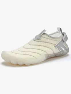 Chaussures aquatiques chaussures de bain respirantes en matière imperméable à séchage rapide avec fermeture auto-agrippante au talon