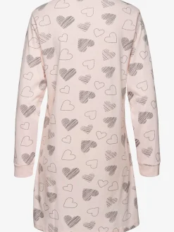 Chemise de nuit 2 robes légères avec imprimé cœurs